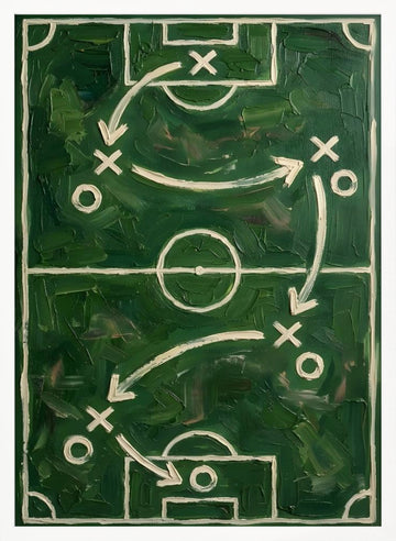 Soccer Field Strategy | Poster - White Frame Interior