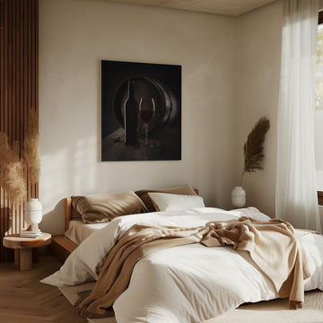 Rustic Wine and Barrel | Canvas - Room Interior 2