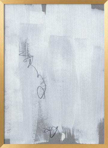 Echoes in White and Graphite | Poster - Gold Frame Interior