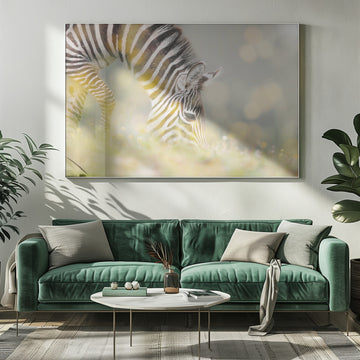 Peaceful Zebra Foal | Poster - Room Interior 1