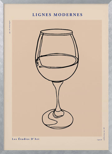 Lignesmodernesno05 | Poster - Silver Frame Interior