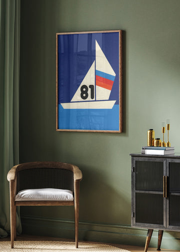 Blue Water Sailing 81 | Poster - Room Interior 2