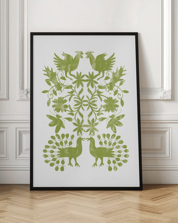 Green Botanical Symmetry | Poster - Room Interior 1
