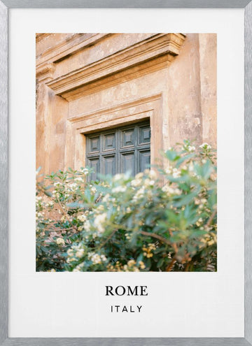 Trastevere Rome Travel poster | Poster - Silver Frame Interior