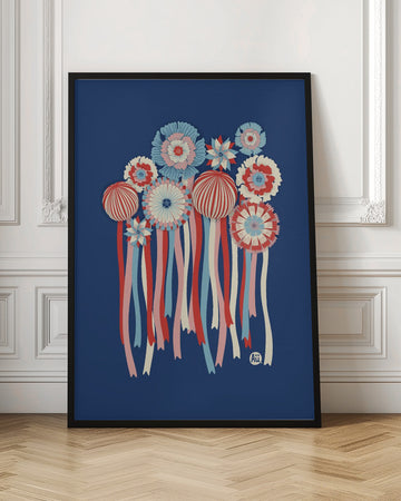 Patriotic Rosette Ribbons | Poster - Room Interior 1