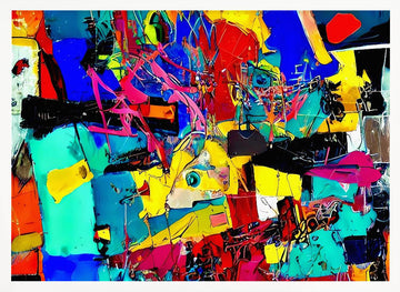Colorful Urban Energy | Poster - White Frame Interior