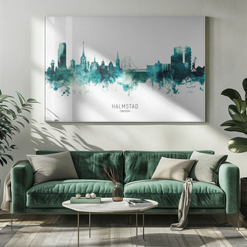 Halmstad Sweden Skyline | Poster - Room Interior 1