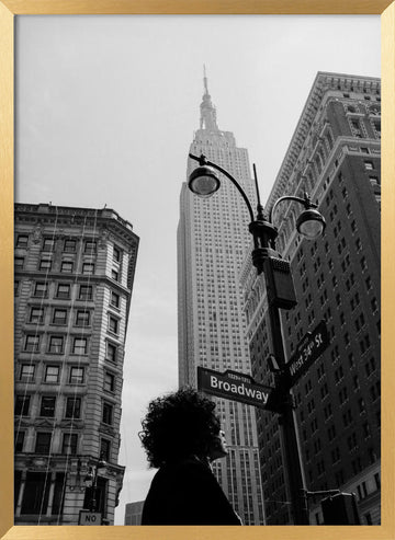 Empire State City Gaze | Poster - Gold Frame Interior