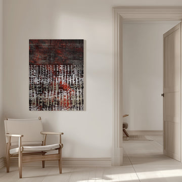 Red Grunge Abstract | Canvas - Room Interior 1