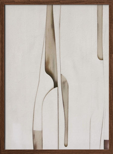 Organic Abstract Forms | Poster - Walnut Frame Interior
