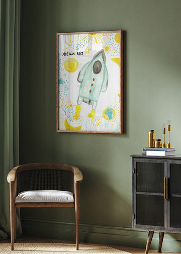 Dream Big Rocket | Poster - Room Interior 2