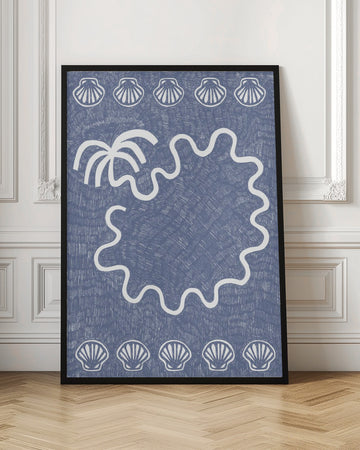 Wavy Tropical Island | Poster - Room Interior 1