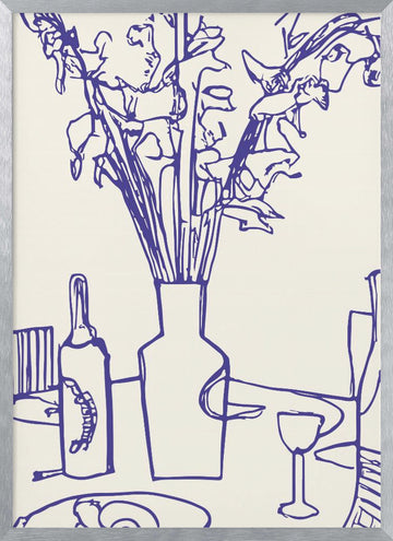 Tabletop Elegance | Poster - Silver Frame Interior