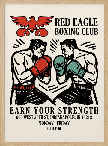 Classic Boxing Club | Poster - Wood Frame Interior