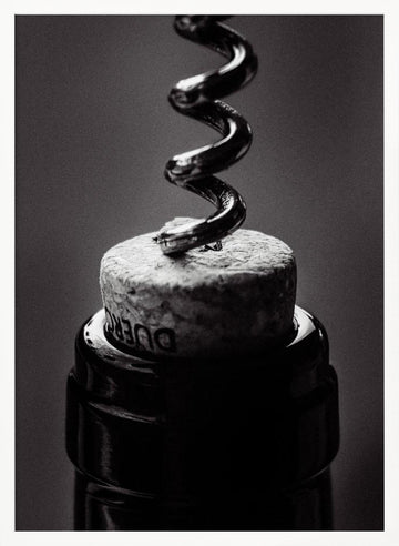 Uncorking The Wine | Poster - White Frame Interior