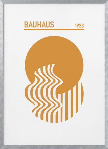 Bauhaus Geometric Abstraction | Poster - Silver Frame Interior