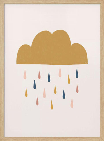 Colorful Rain Cloud | Poster - Wood Frame Interior