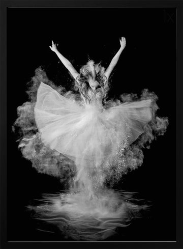 Ethereal Powder Dance | Poster - Black Metal Frame Interior