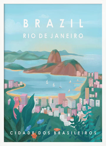 Brazil | Poster - White Frame Interior