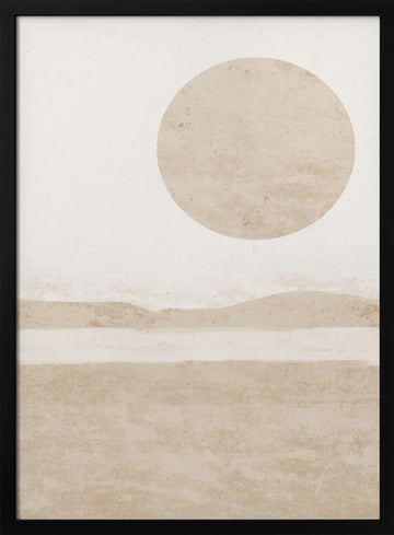 Abstract Desert Sun | Poster - Black Metal Frame Interior