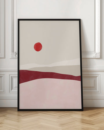 Minimalist Desert Sun | Poster - Room Interior 1