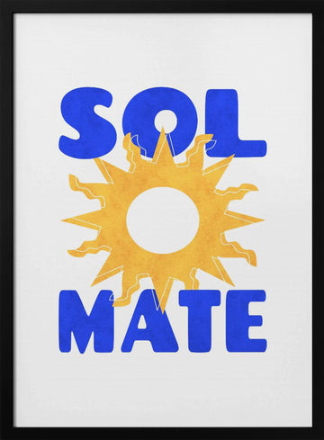 Sol Mate Sun Graphic | Poster - Black Metal Frame Interior