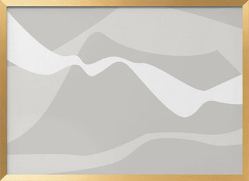 Soft Serene Layers | Poster - Gold Frame Interior