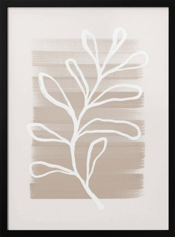 Leafy Whispers | Poster - Black Metal Frame Interior