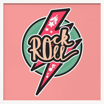 Rock and Roll Lightning | Poster - White Frame Interior