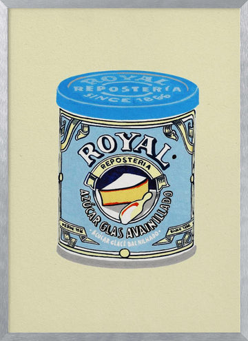Retro Powdered Sugar | Poster - Silver Frame Interior