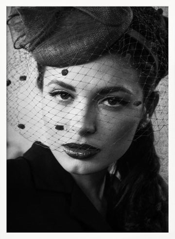 Classic Veiled Gaze | Poster - White Frame Interior