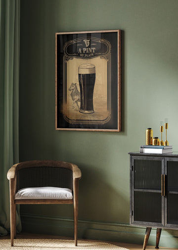 Irish Stout and Horse | Poster - Room Interior 2