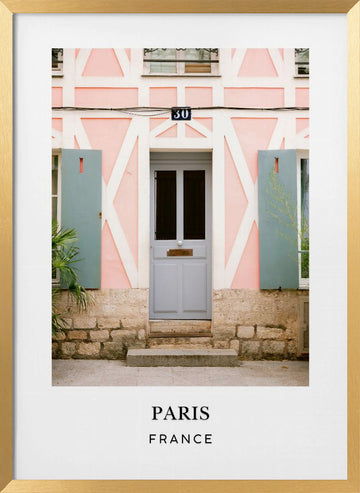 Paris France Travel poster | Poster - Gold Frame Interior
