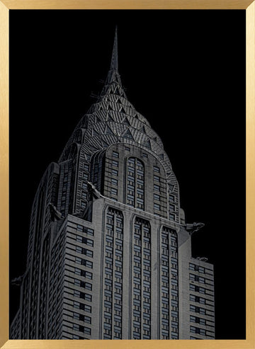 Chrysler Building Spire | Poster - Gold Frame Interior