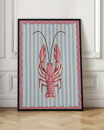 Coastal Pink Lobster | Poster - Room Interior 1