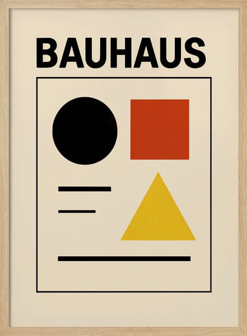 Bauhaus Primary Shapes | Poster - Wood Frame Interior