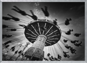 Dynamic Carnival Swings | Poster - Silver Frame Interior