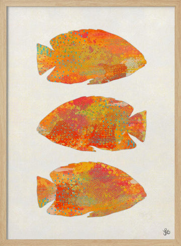 Vibrant Tropical Fish | Poster - Wood Frame Interior