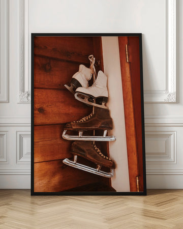 Rustic Ice Skates Display | Poster - Room Interior 1