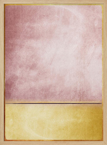 Pink Gold Horizon | Poster - Wood Frame Interior