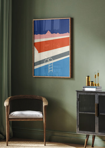Colorful Poolside Abstract | Poster - Room Interior 2