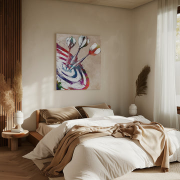 Vibrant Darts Target | Canvas - Room Interior 2