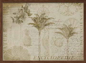 Tropical Botanical Exploration | Poster - Walnut Frame Interior