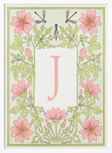 Art Nouveau Floral J | Poster - White Frame Interior