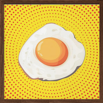 Sunny Side Pop Art | Poster - Walnut Frame Interior