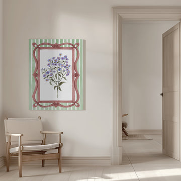 Delicate Floral Frame | Canvas - Room Interior 1