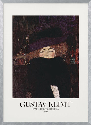 Dame Mit Hut Und Federboa (1909)  Poster | Poster - Silver Frame Interior