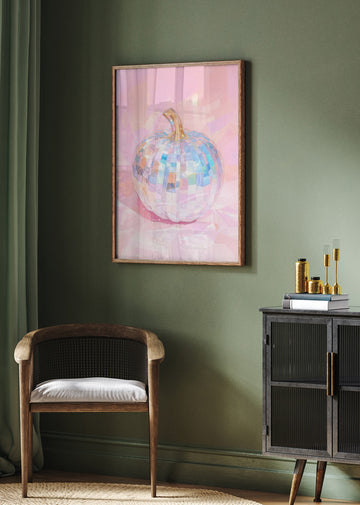 Iridescent Disco Pumpkin | Poster - Room Interior 2