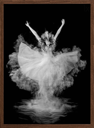 Ethereal Powder Dance | Poster - Walnut Frame Interior