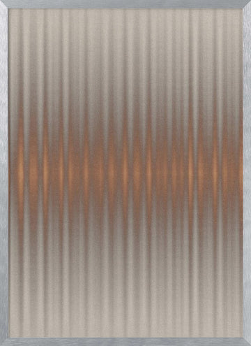 Shimmering Copper Lines | Poster - Silver Frame Interior